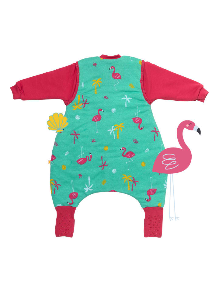Schlummersack Bio Schlafsack mit Füßen und umklappbaren Bündchen 2.5 TOG in Pink günstig kaufen