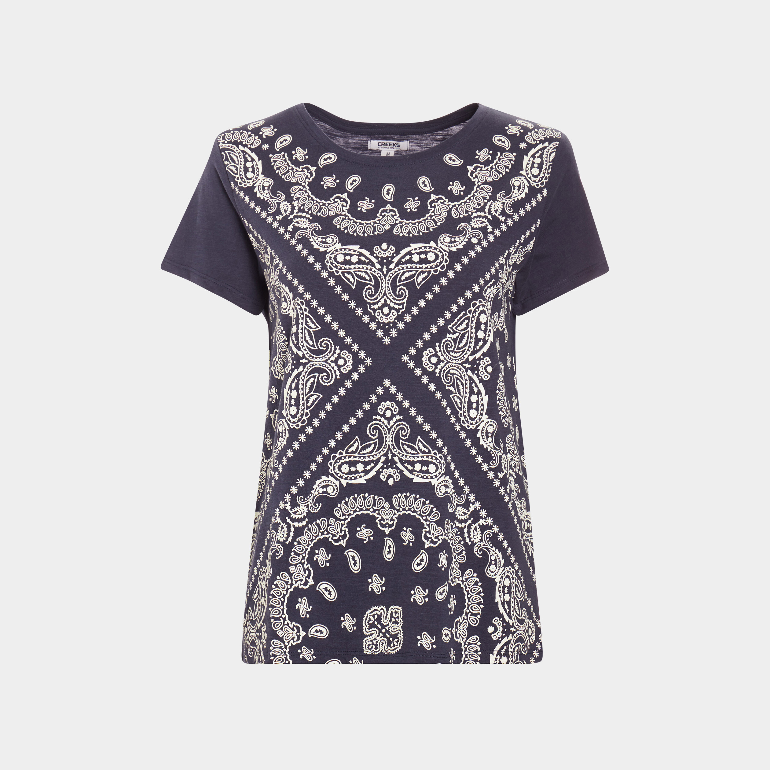 T-shirt manches courtes Creeks bleu marine femme | La Halle