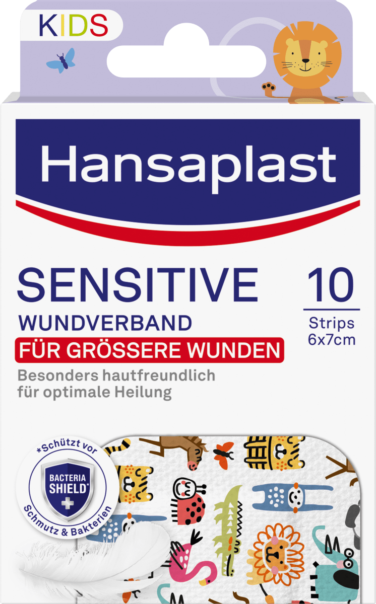 Wundverband Sensitive Kids (6 x 7cm), 10 St