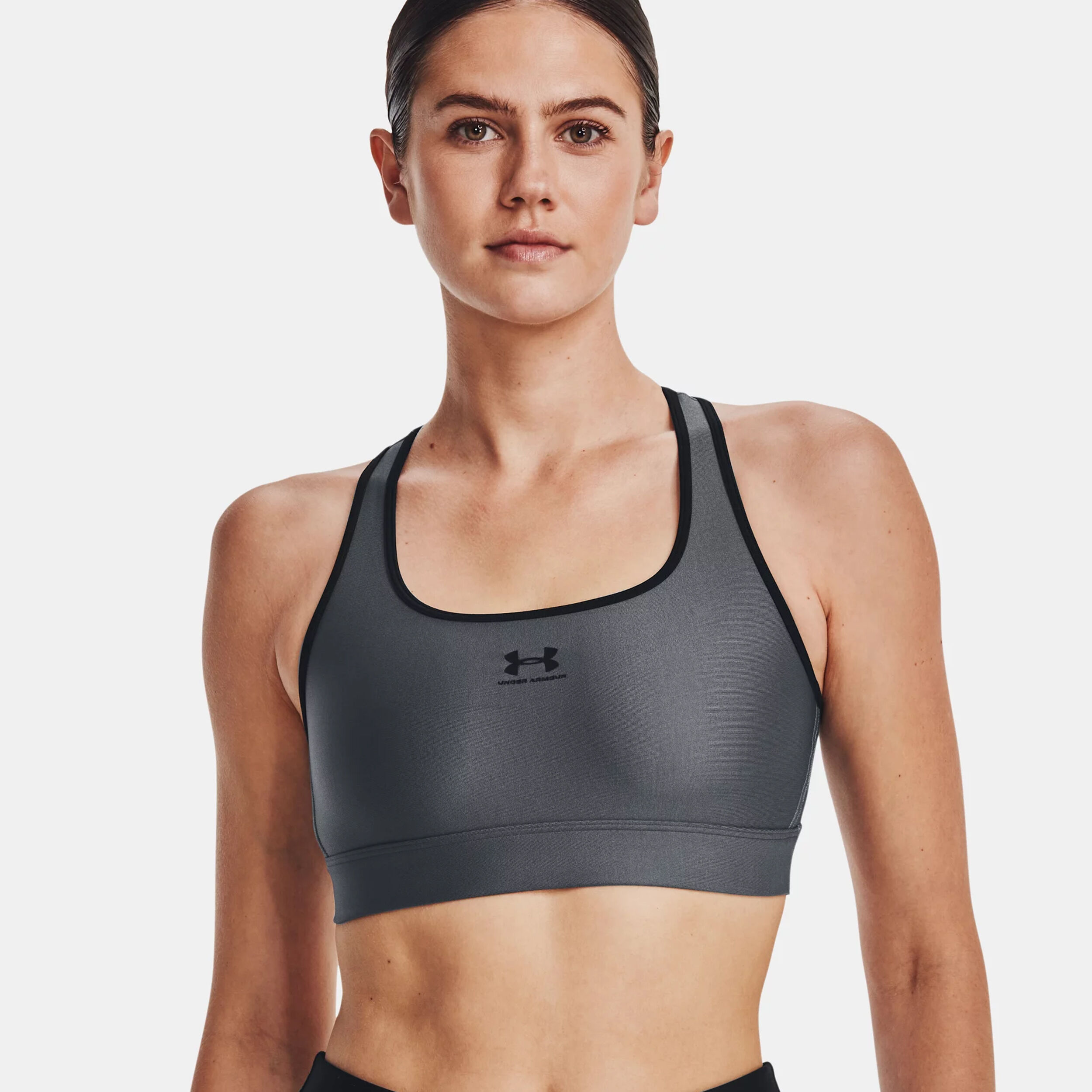 Heatgear Mid Padless Sport-BH Damen - Grau