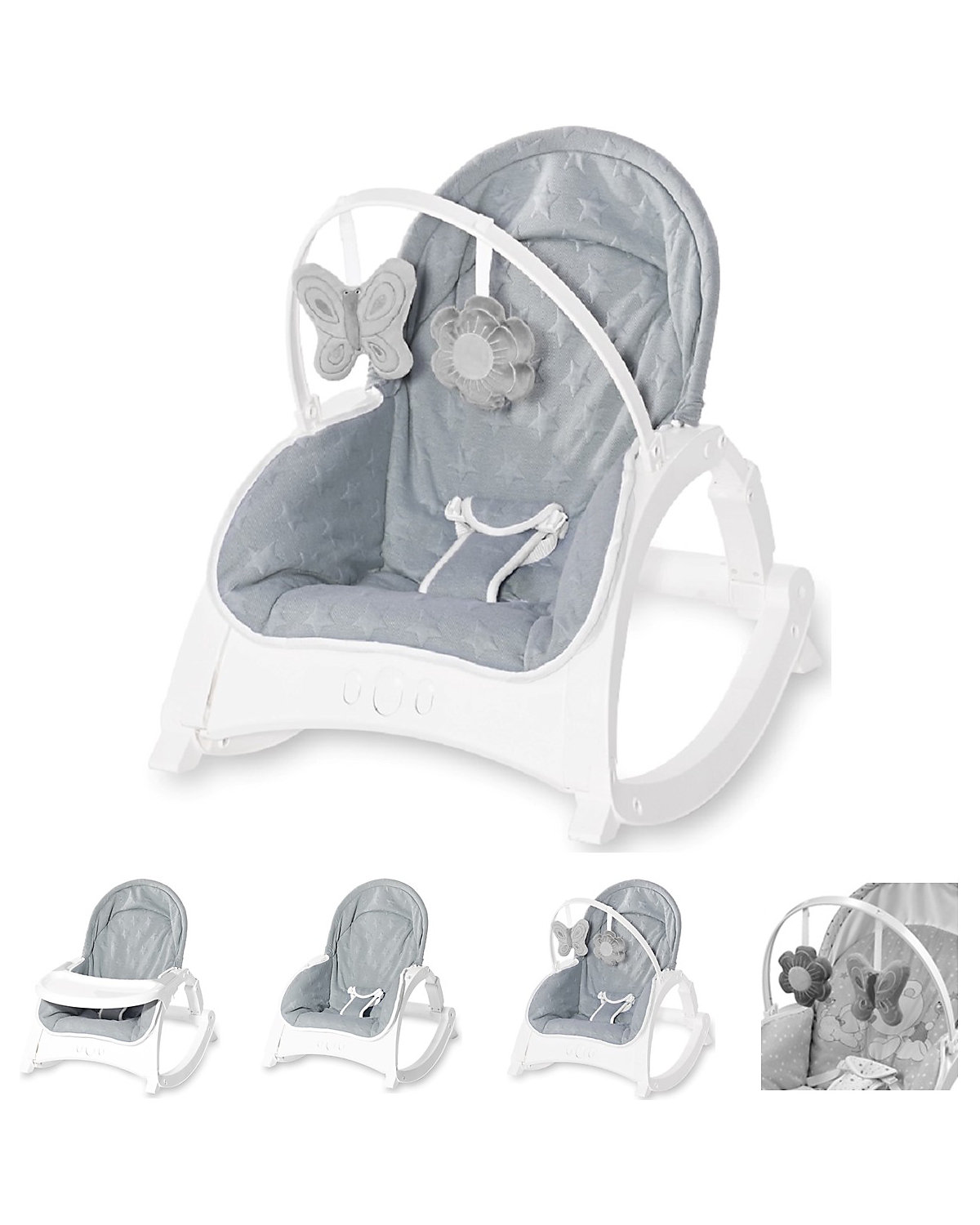 Babywippe ALEX 3 in 1 Tisch Vibrationsfunktion, 4 Melodien Babywippen