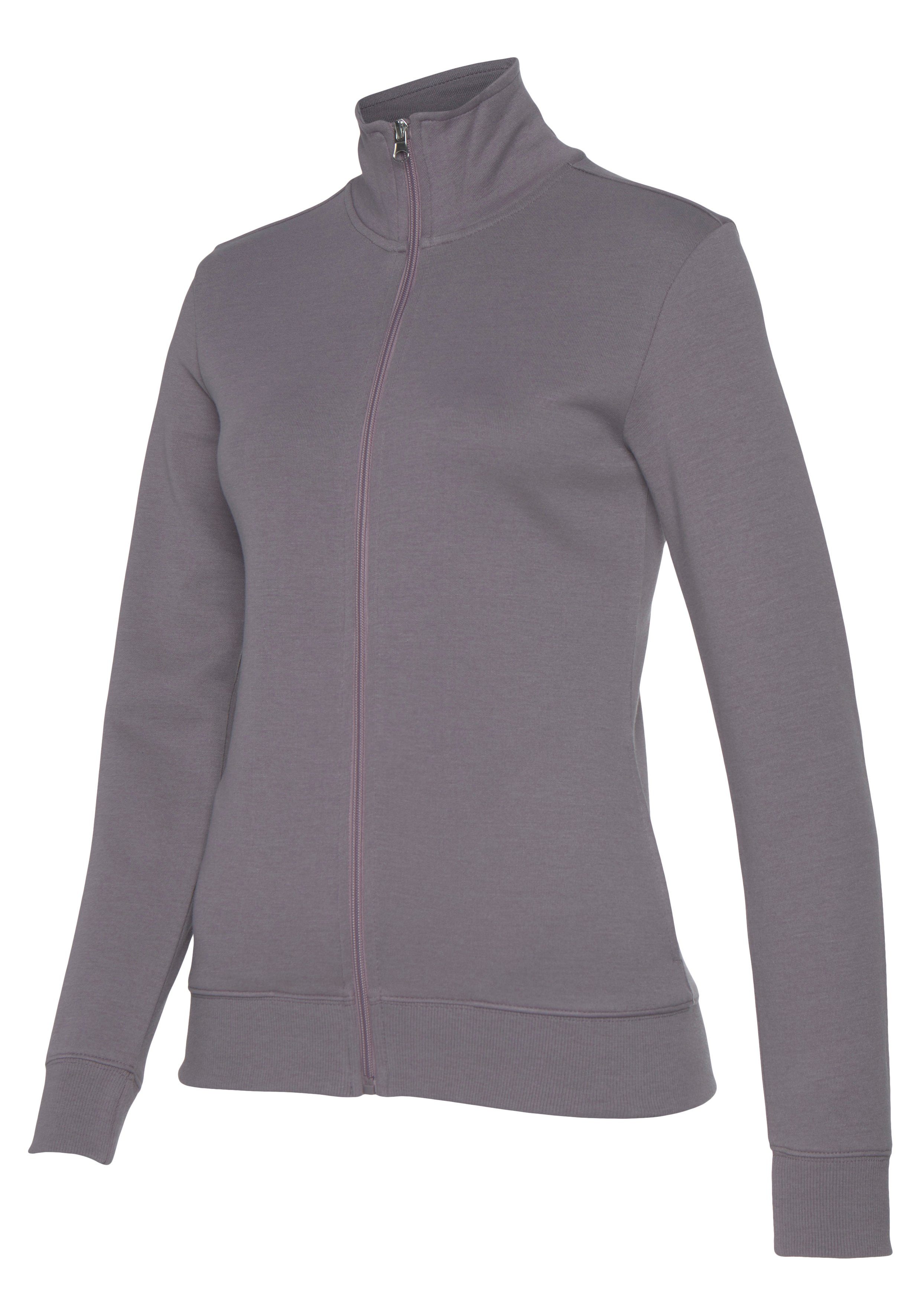 Bench. Loungewear Sweatjacke (1-tlg) mit bestickten Stehkragen, Loungeanzug