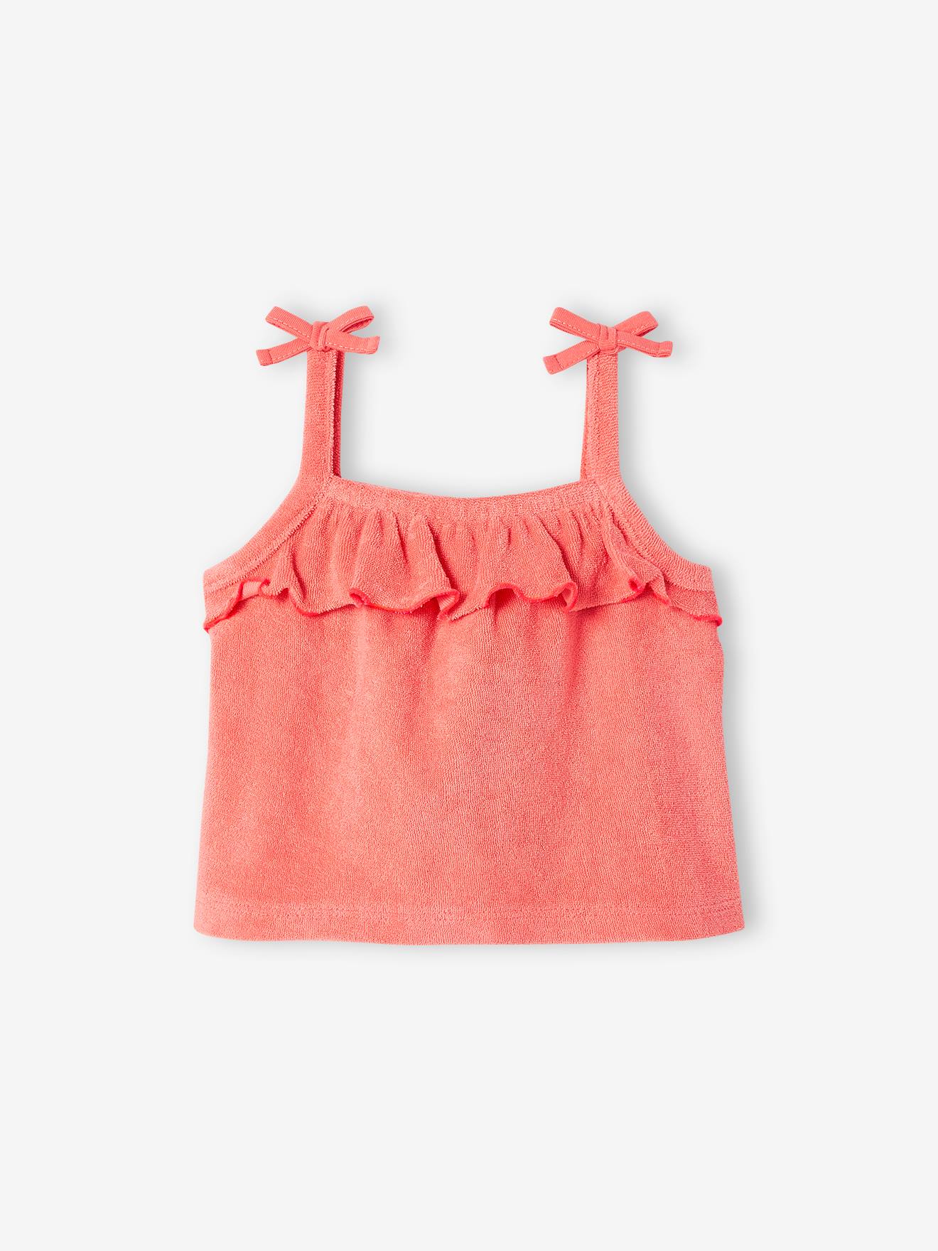 Vertbaudet Baby-Set: Trägertop & Shorts - koralle