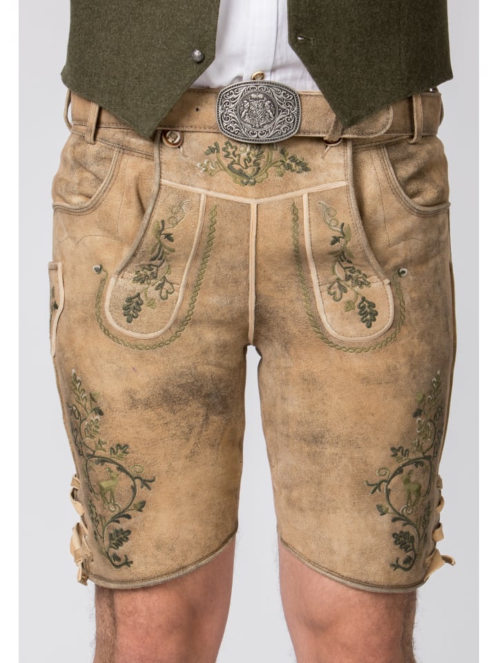 Stockerpoint Stockerpoint Trachtenlederhose Girgl in senf gespeckt-grün günstig kaufen