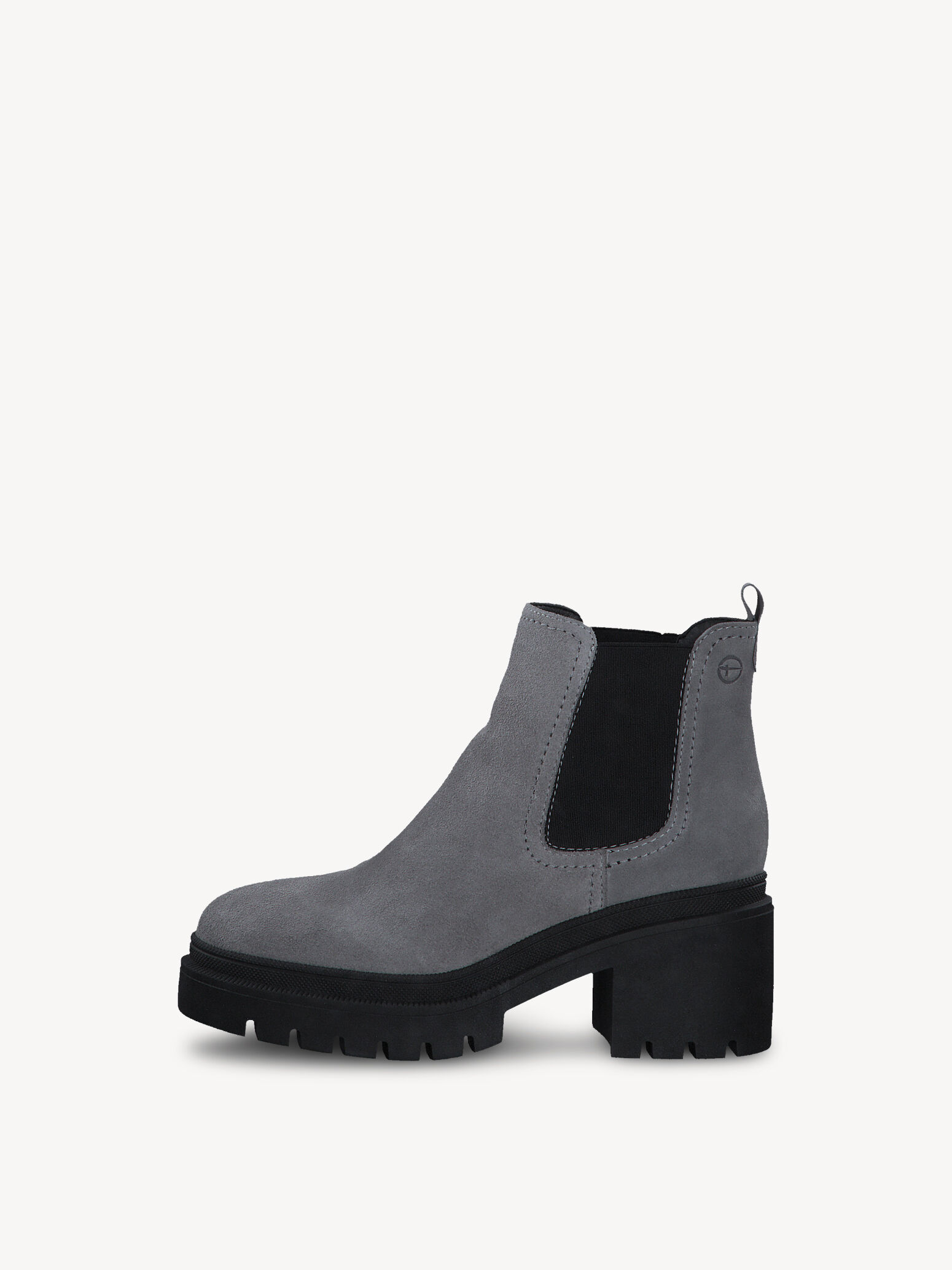 Bottine Chelsea en cuir - gris