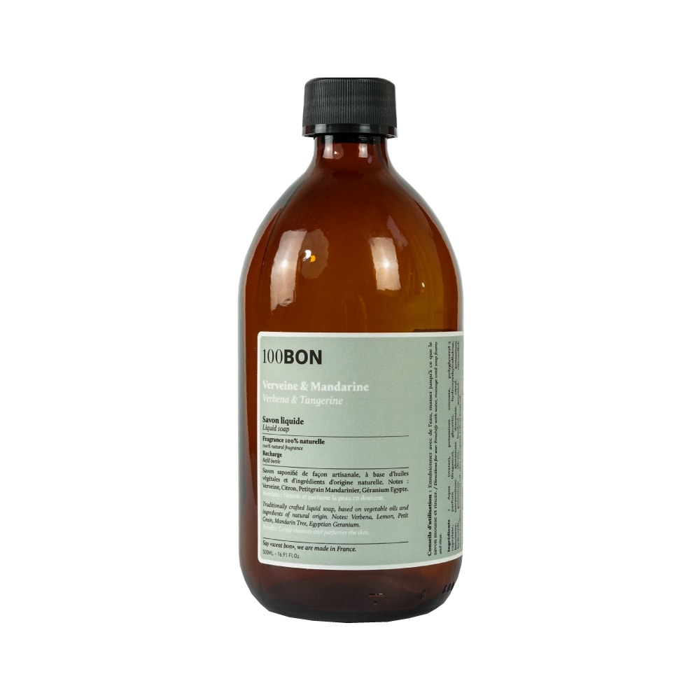 100Bon VERVEINE ET MANDARINE LIQUID SOAP RECHARGE 500ML SAVON LIQUIDE