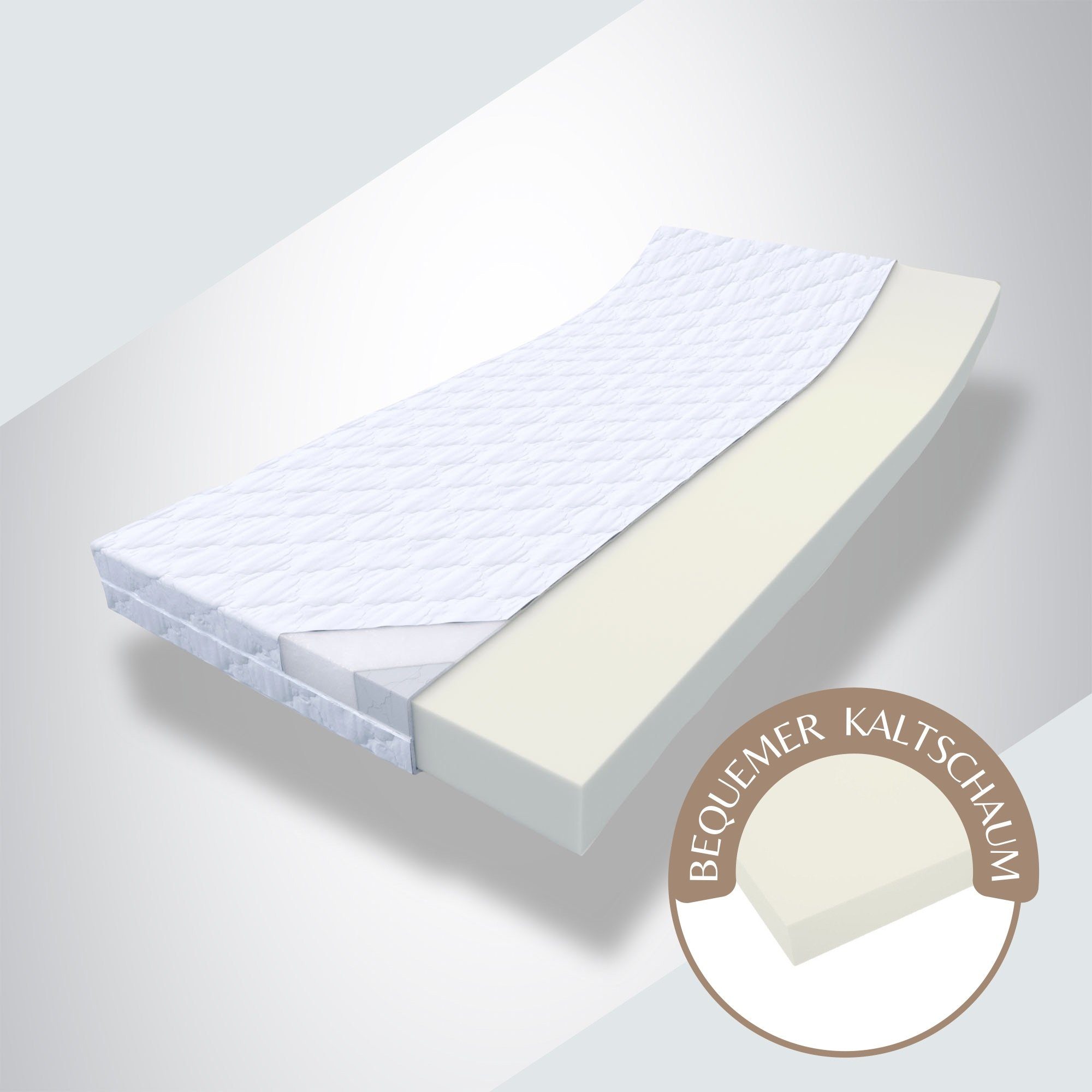 Topper Kaltschaum Matratzenauflage, MSS e.K., 10 cm hoch, Kaltschaum, waschbar bei 60° C, Made in Germany