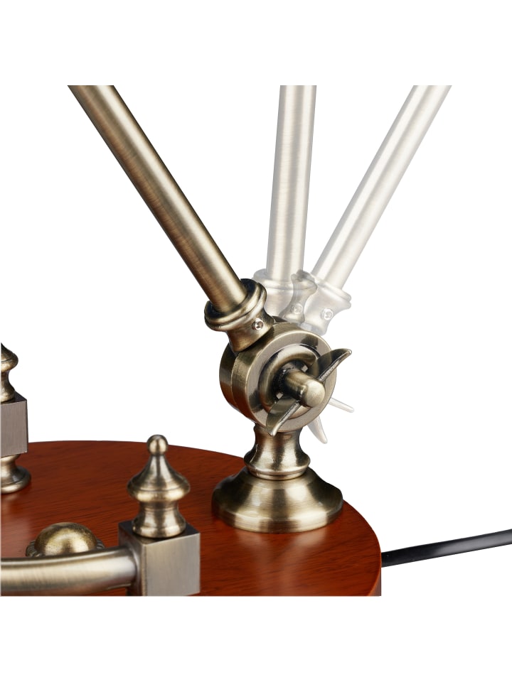 relaxdays Bankerlampe in Grün/ Braun - (B)26 x (H)42 x (T)25 cm günstig kaufen onesize