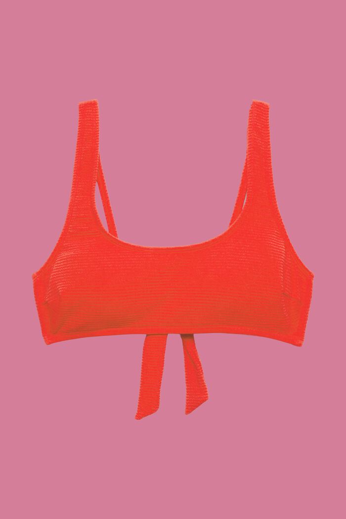Strukturiertes Crop-Bikini-Top mit wattierten Cups