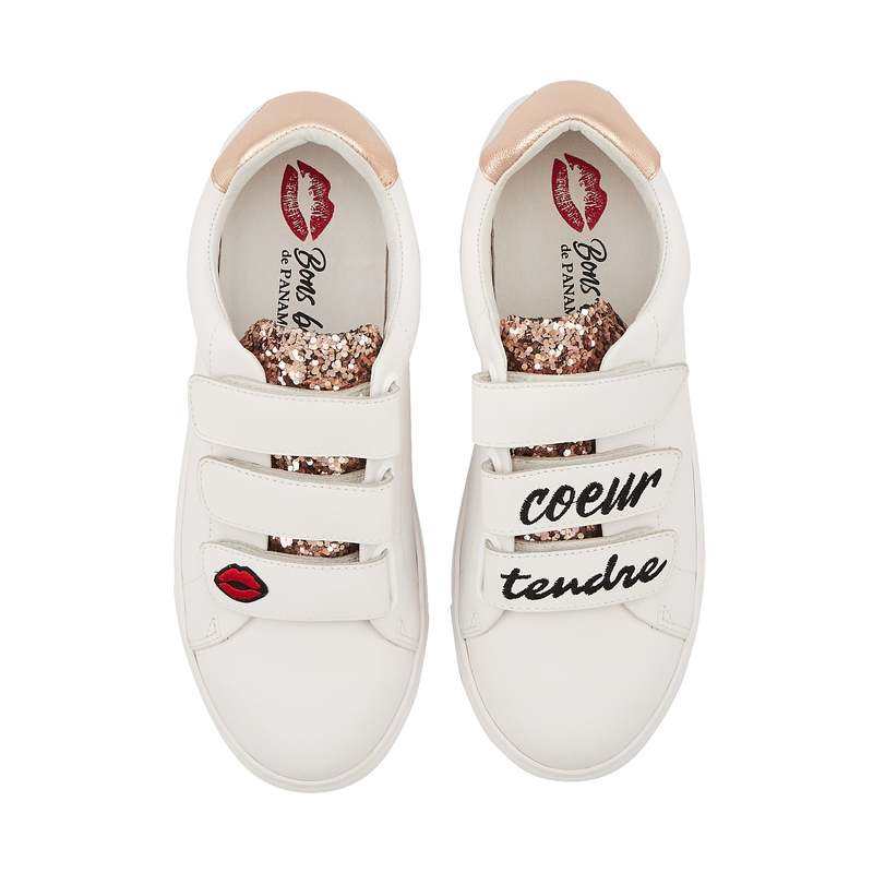 Baskets en cuir Edith cœur tendre