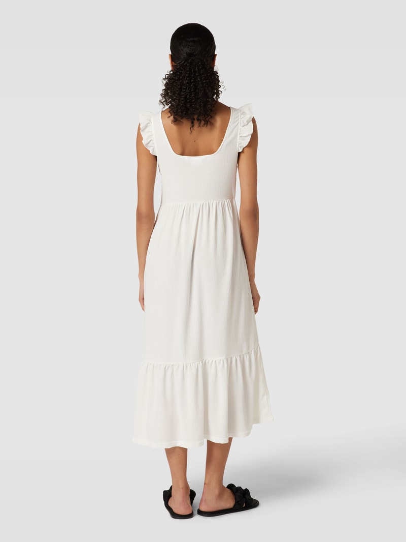 Umstands-Kleid mit kurzer Knopfleiste in weiß