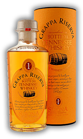 Sibona Grappa Riserva Botti da Tennessee Whiskey Sibona Grappa Riserva Botti da Tennessee Whiskey Weich und harmonisch mit typischem, kräftigem Aroma. 0,5	 Liter - Vol 40%
