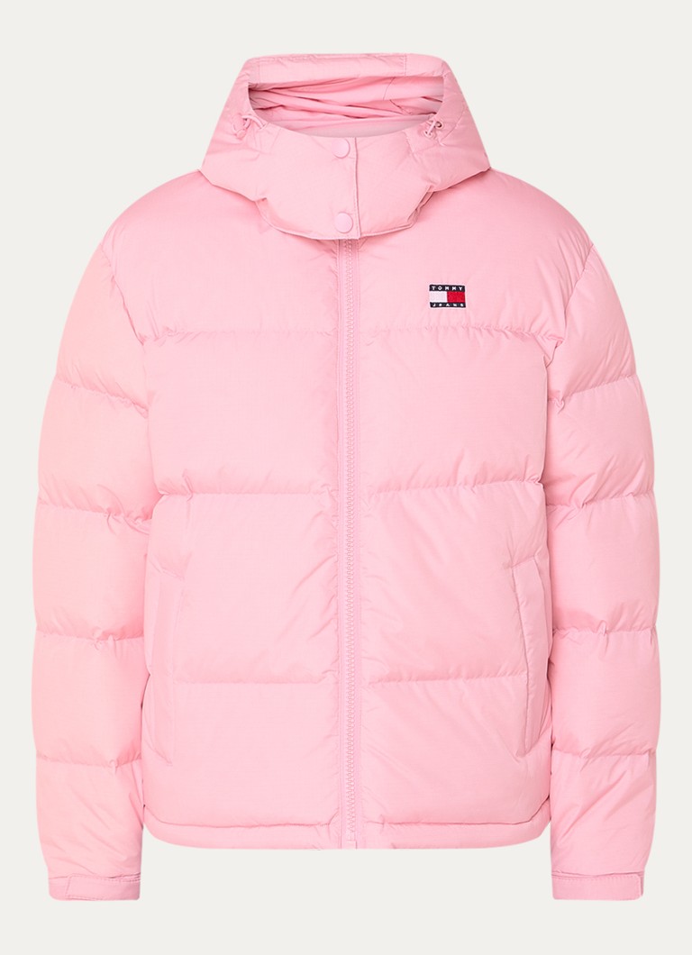 Pikowana kurtka puchowa Tommy Hilfiger z odpinanym kapturem.