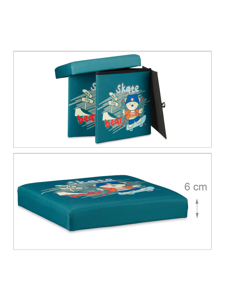 relaxdays Sitzhocker Kinder Bär - (B)38 x (H)38 x (T)38 cm günstig kaufen onesize