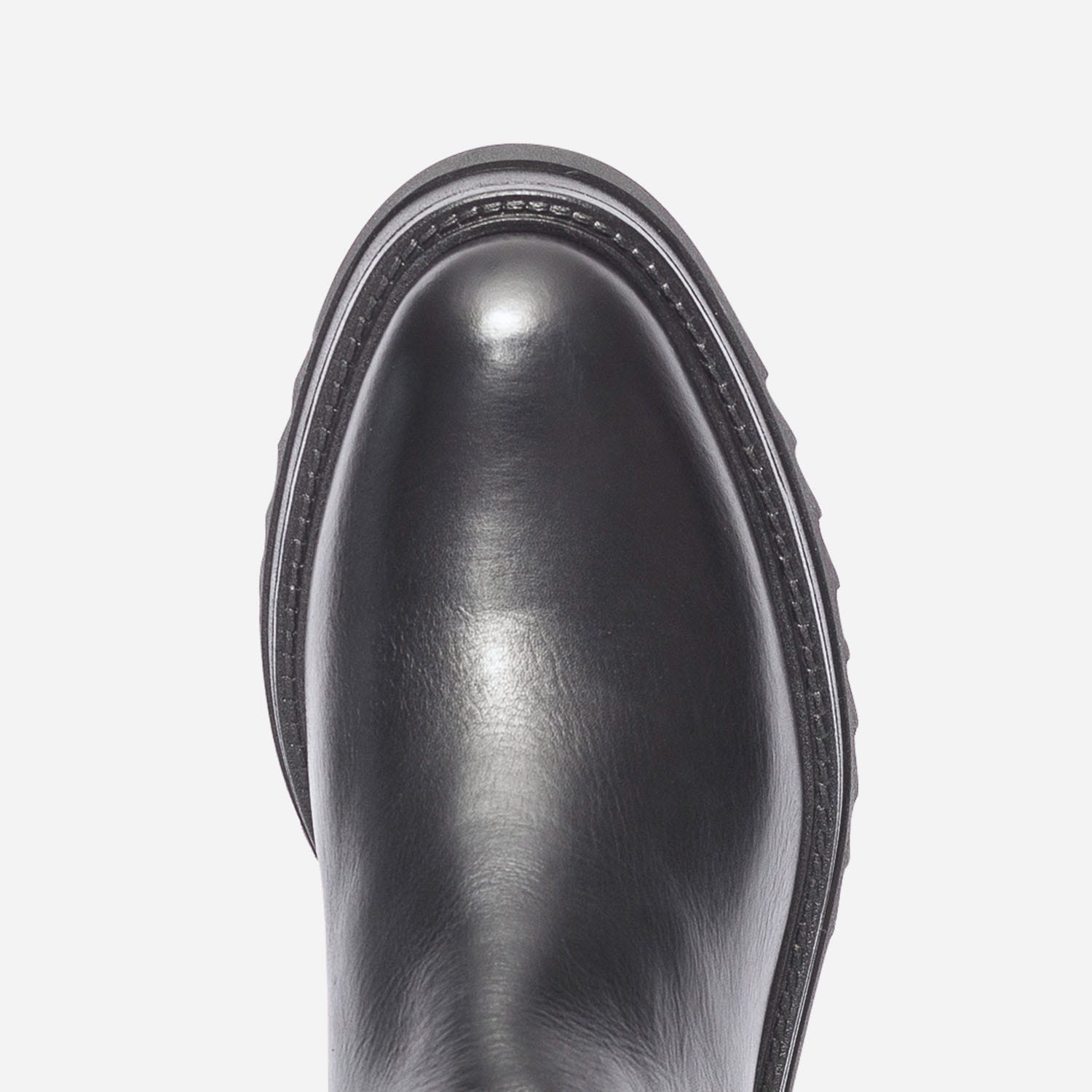 Chelsea boots TEXTO noir en cuir éco-conçu à semelle crantée