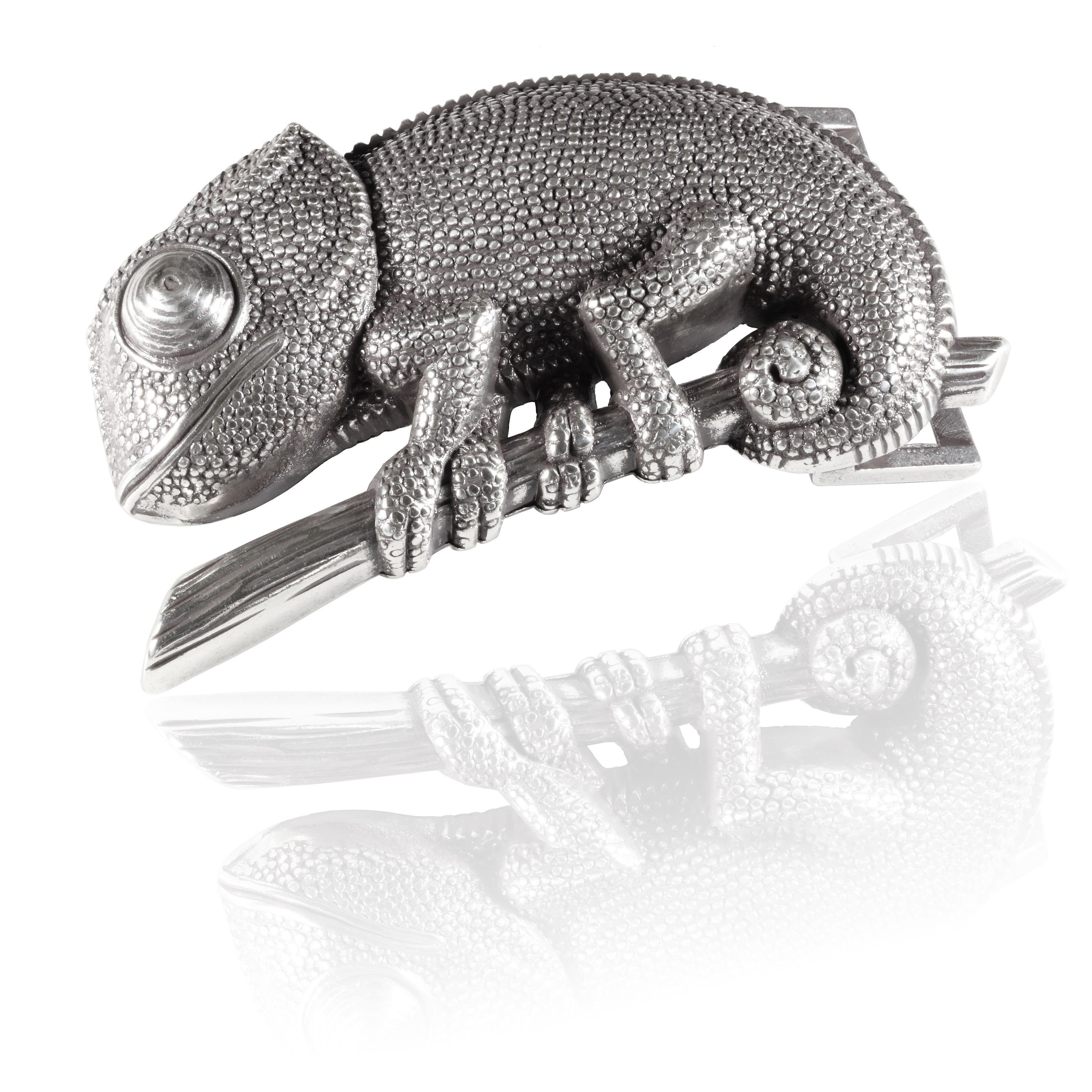 FREDERIC HERMANO Gürtelschnalle 40mm Zink Silber - Buckle Reptil - 300707520020