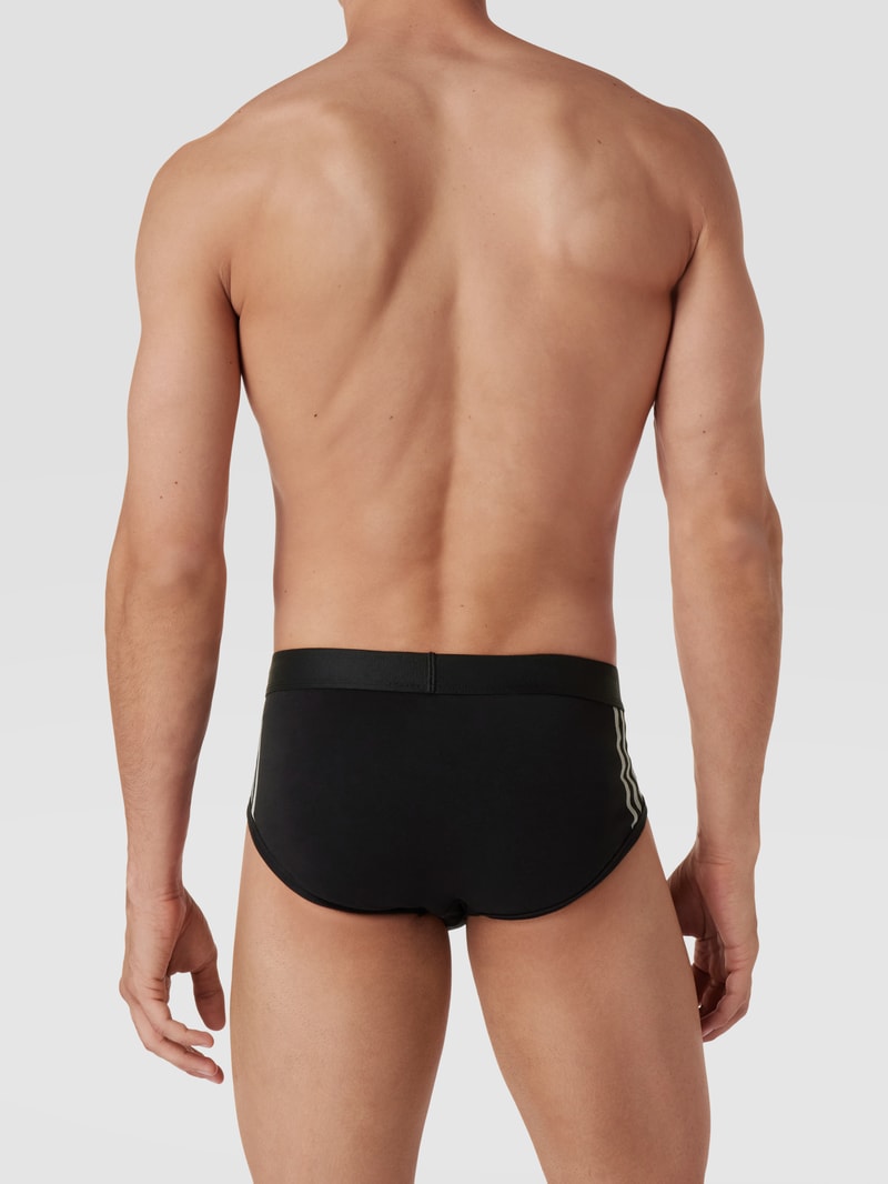 Slip mit kontrastiven Label-Streifen im 3er-Pack in weiß