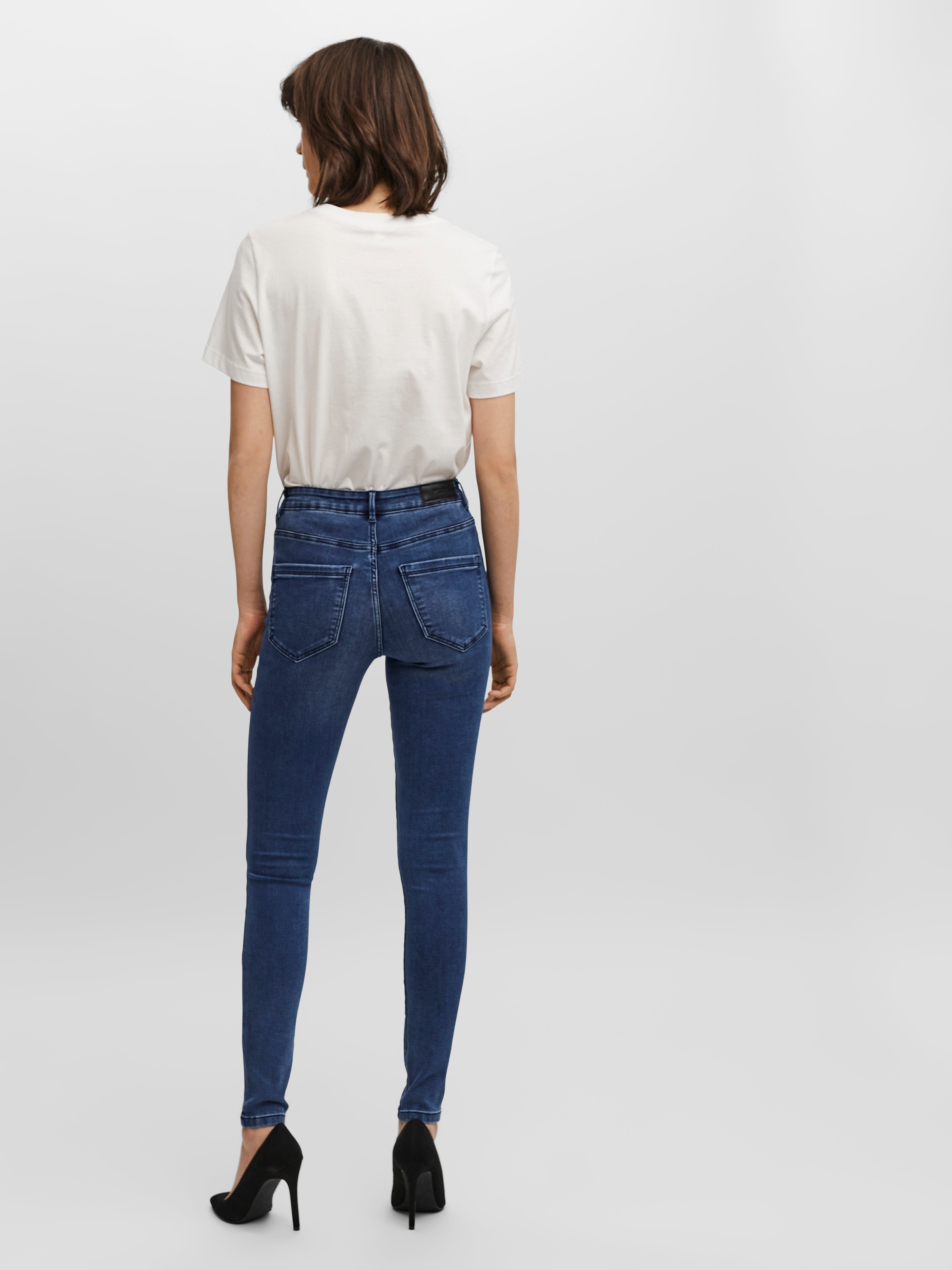 VMSOPHIA Hohe Taille Slim Fit Jeans
