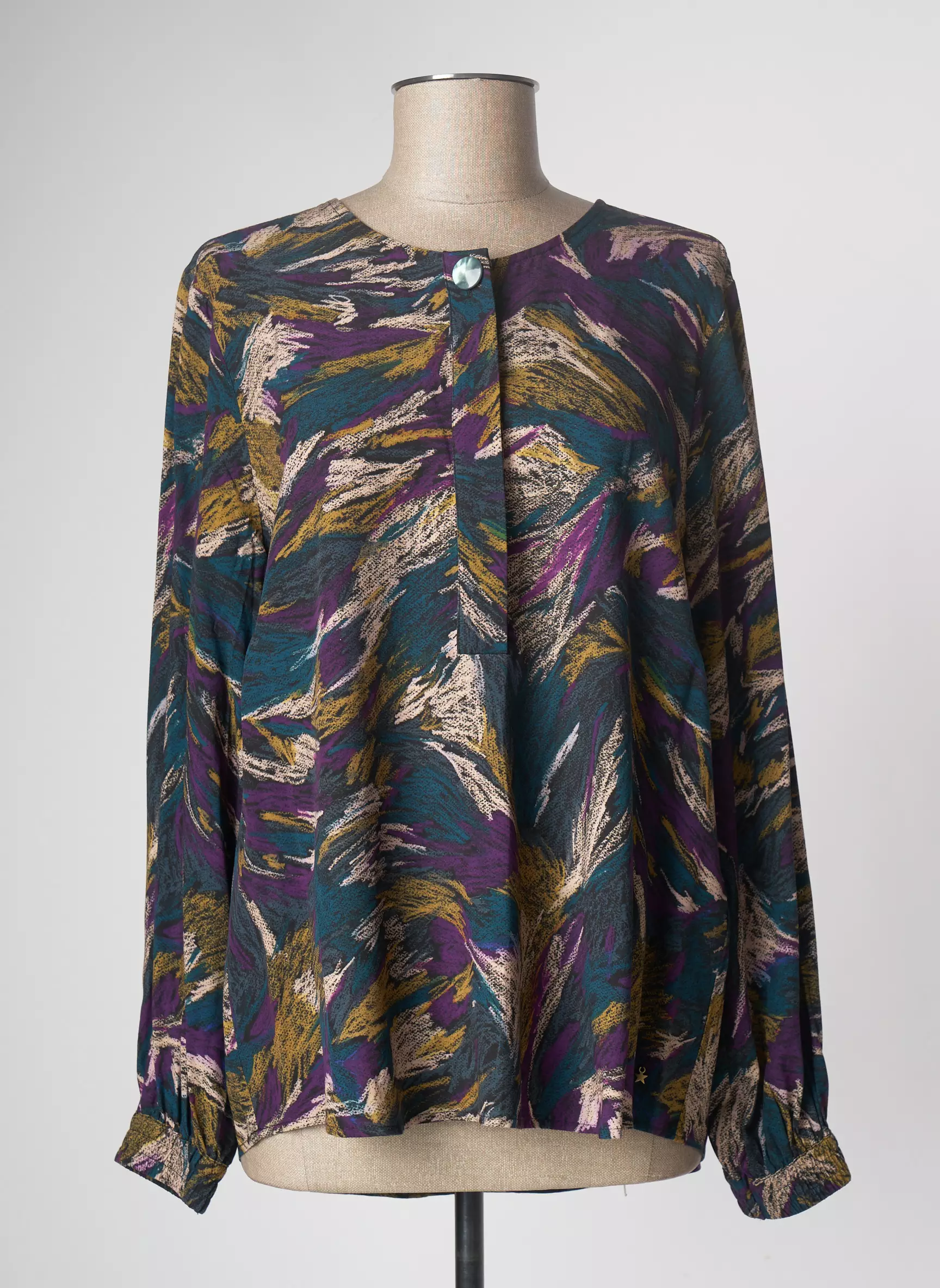Des Petits Hauts Blouses Femme couleur vert