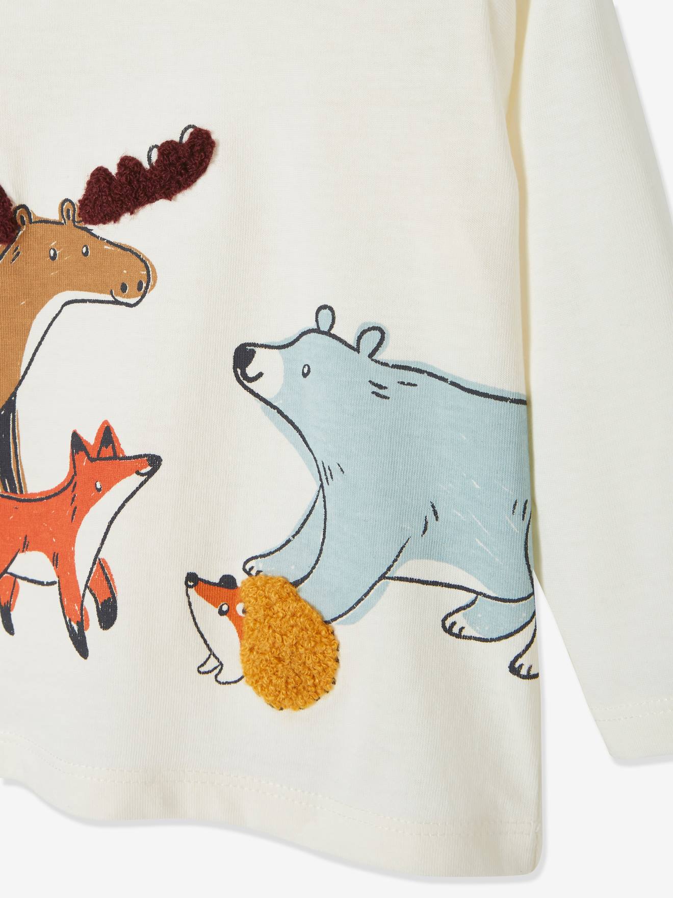 T-shirt bébé garçon animaux sauvages beige
