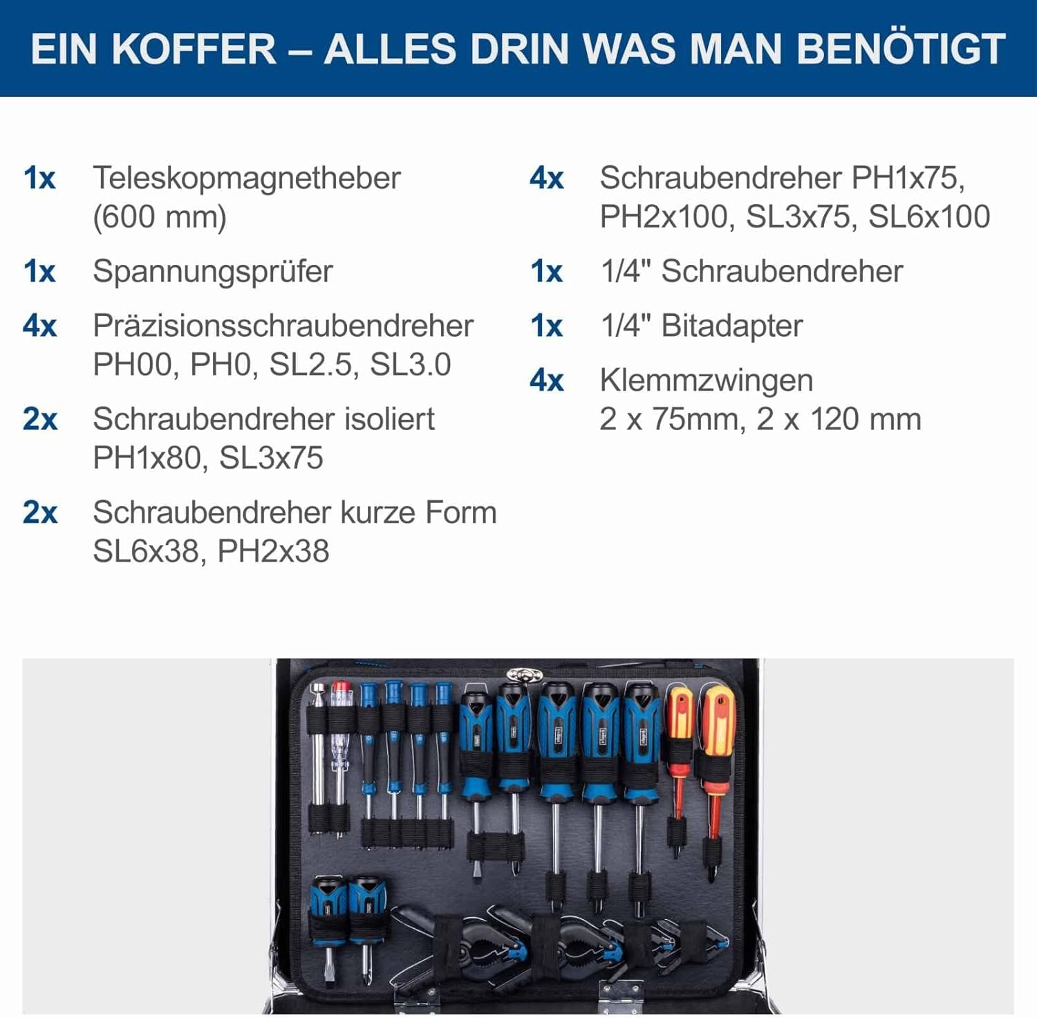 Scheppach 5909330900 TB200 Werkzeugkoffer, 141-teilig