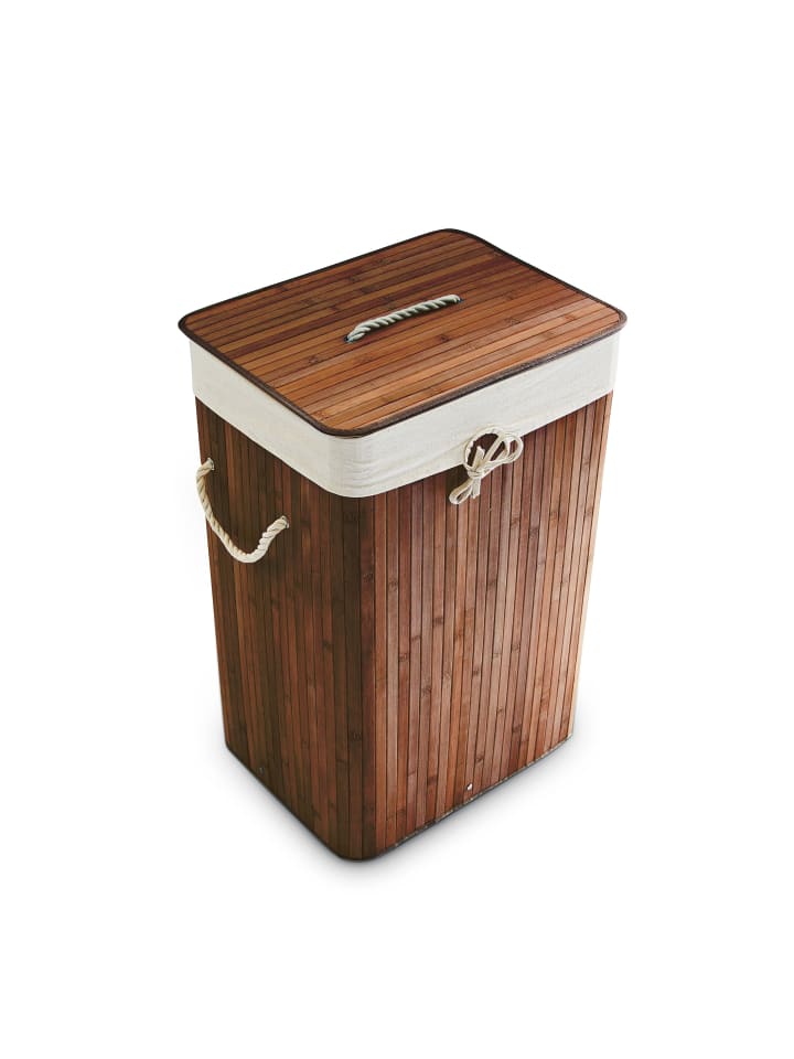 relaxdays Wäschekorb in Braun - (B)43,5 x (H)65,5 x (T)33,5 cm günstig kaufen onesize