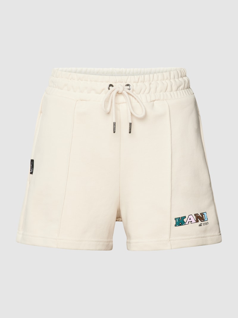 Sweatshorts mit Label-Patch Modell 'RETRO' in ecru