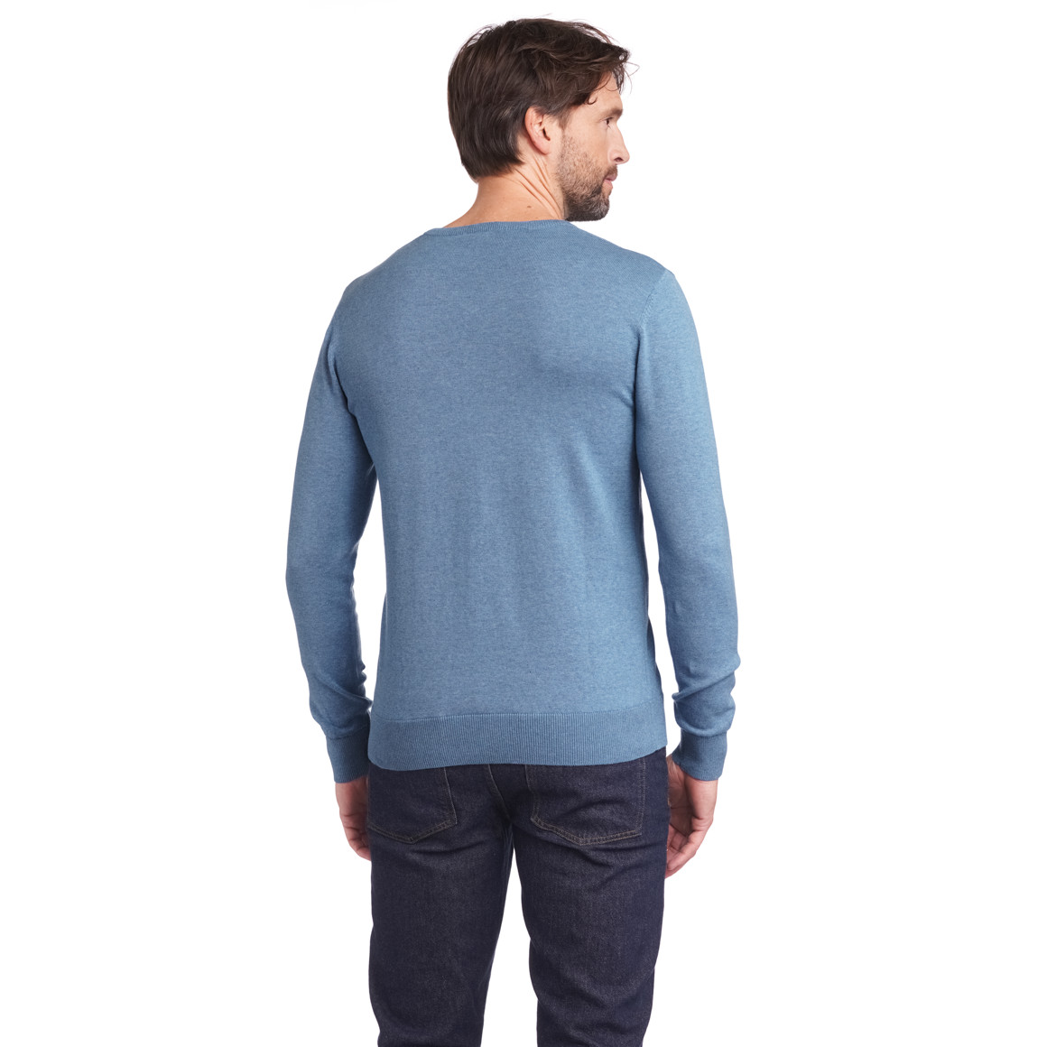Herren Feinstrickpullover mit V-Ausschnitt