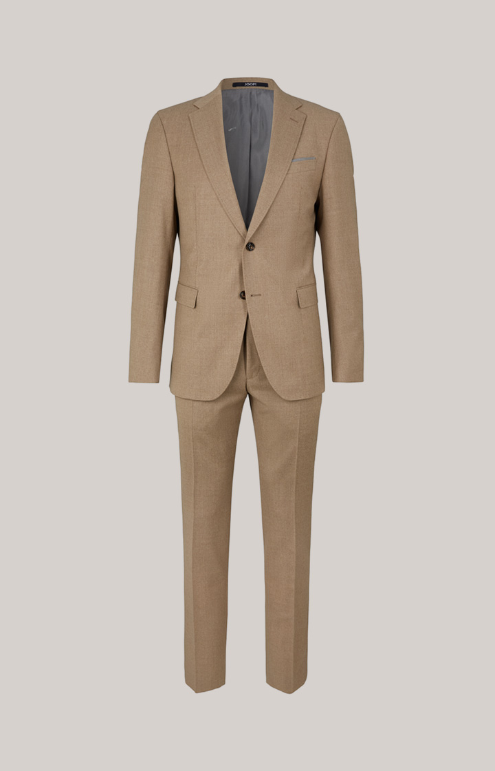 Flanell-Anzug Haspar-Bloom in Beige meliert
