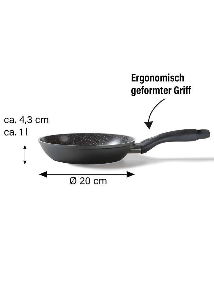 Stoneline Keramik Bratpfanne 20 cm | ohne Deckel in Schwarz günstig kaufen Ø 20 cm