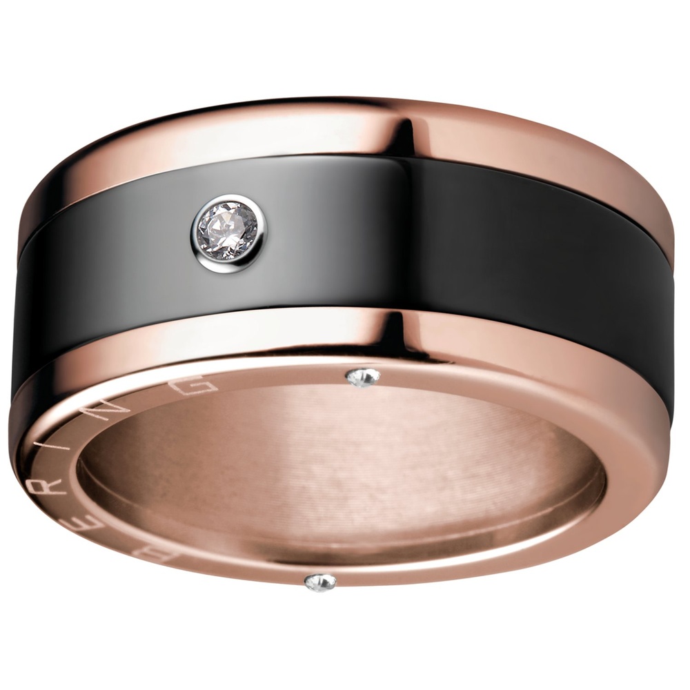Bering Bague en acier inoxydable Acier inoxydable or rose Bague