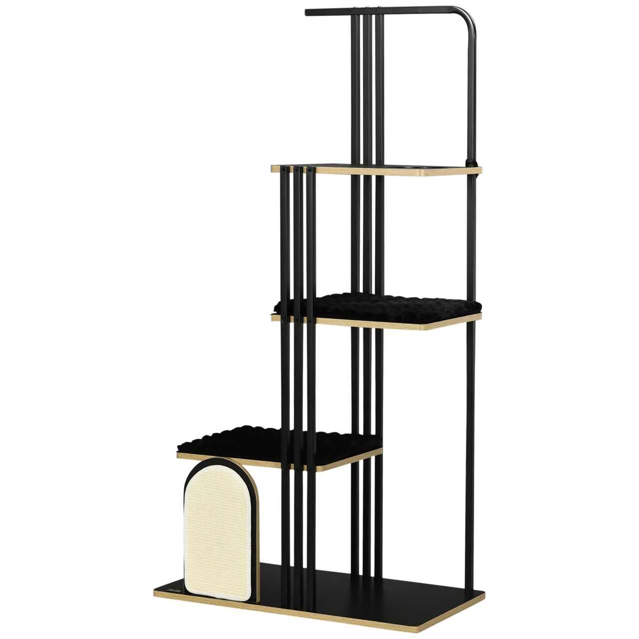 PawHut Katzenbaum 170 cm Kratzbaum mit Kissen Kletterbaum mit Kratzbrett Stahl