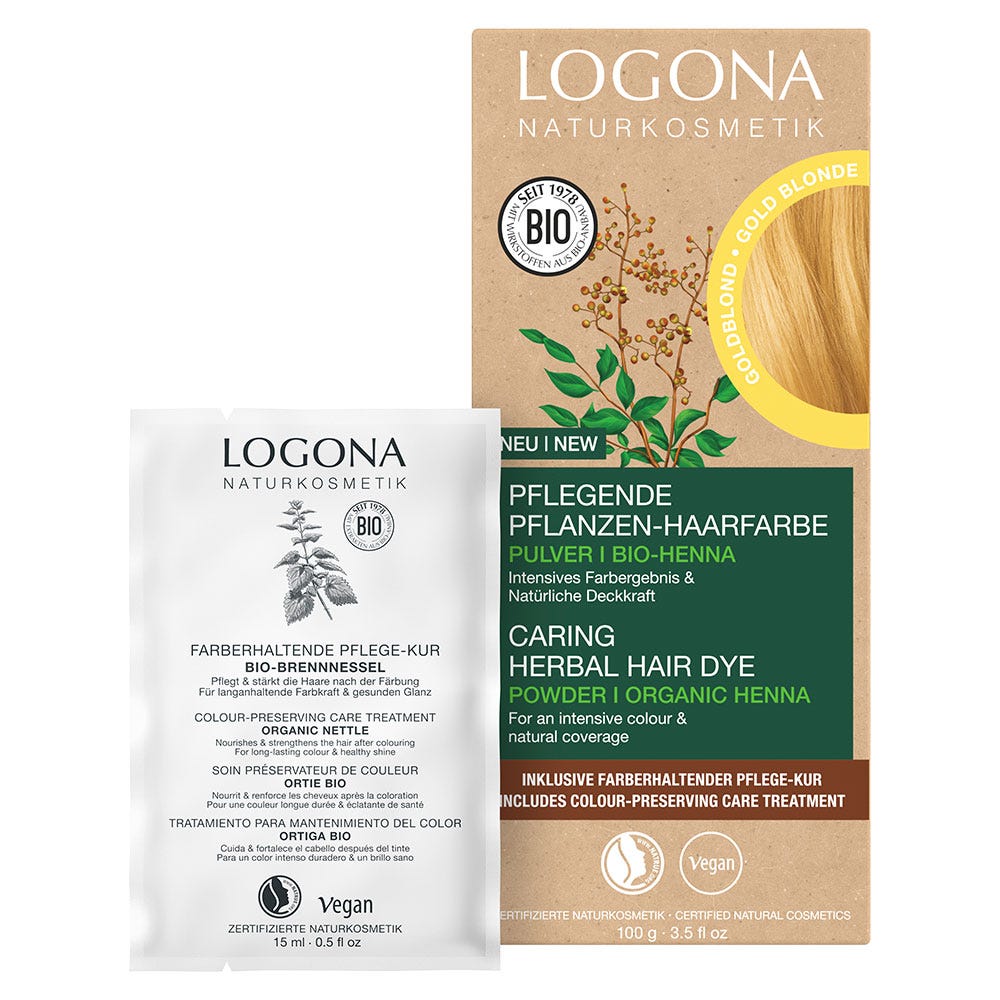 LOGONA Pflanzen-Haarfarbe Pulver Goldblond 100 ml