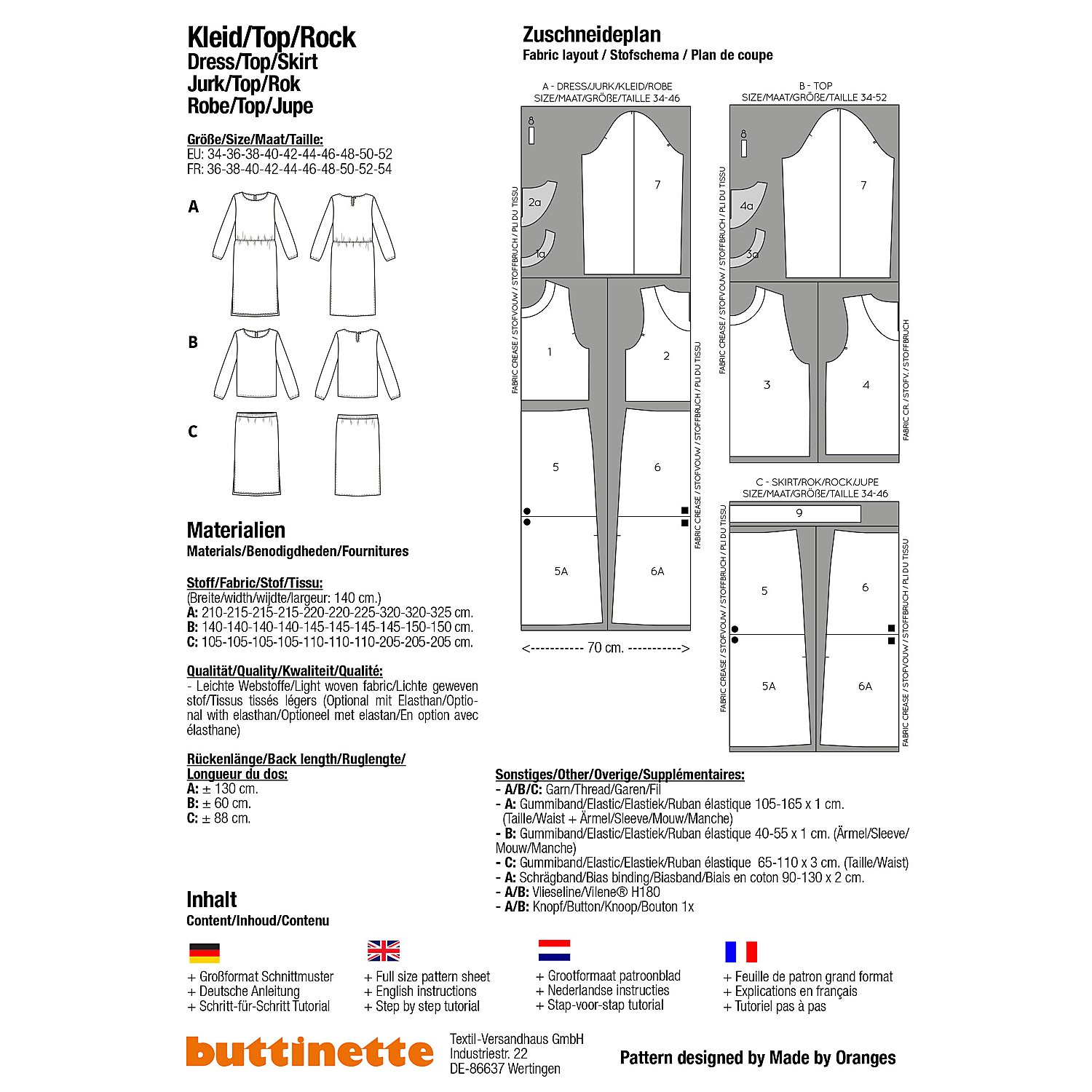 buttinette Schnitt 