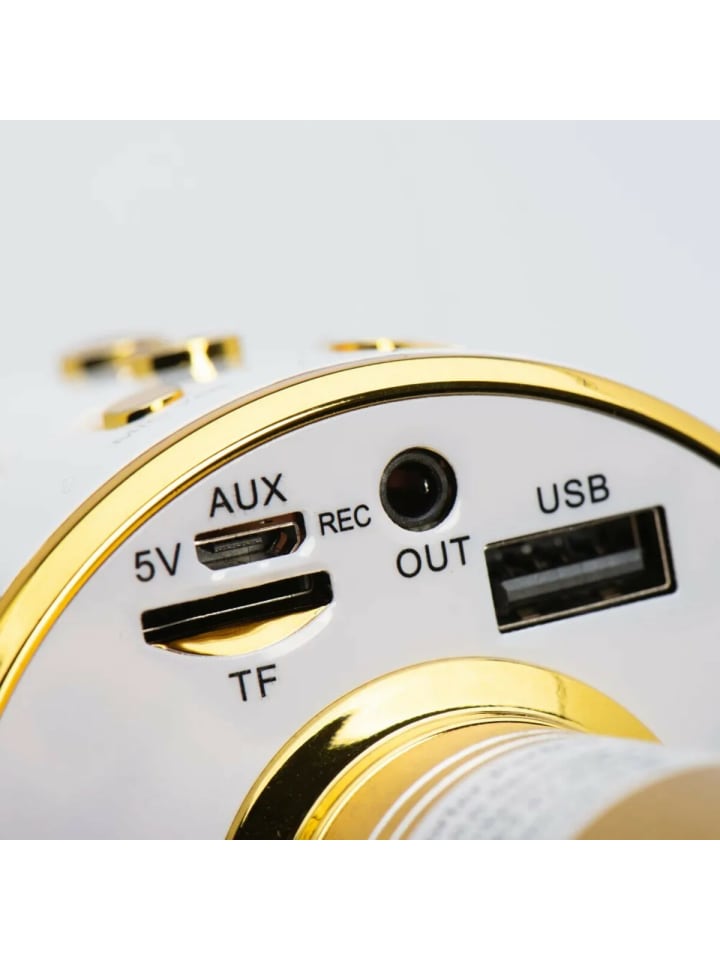 COFI 1453 Multimedia Karaoke-Mikrofon Kabelloser Bluetooth Lautsprecher 1200mAh in Gold günstig kaufen onesize