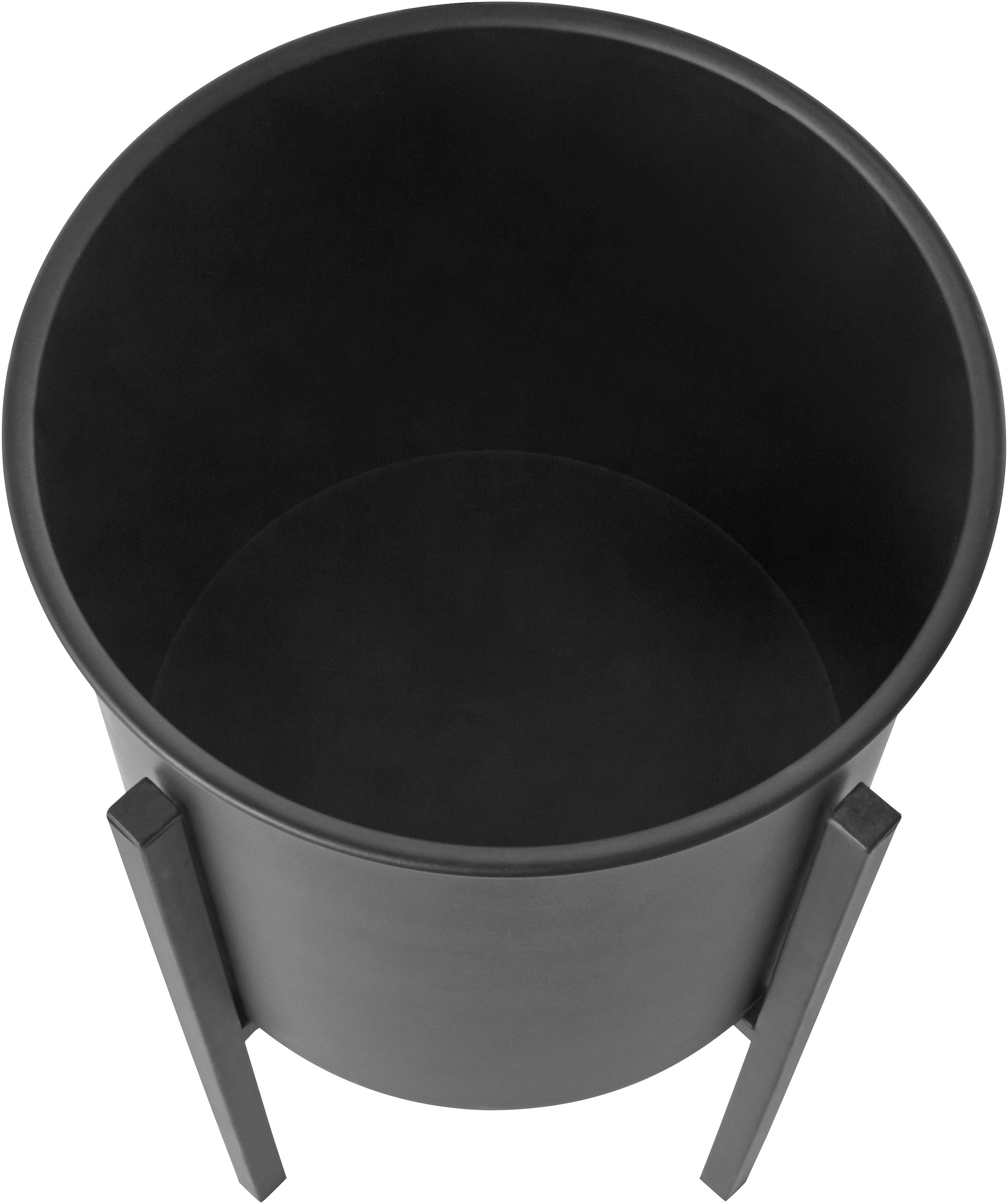 andas Übertopf Pajala (3er-Set), aus Metall, schwarz, grau