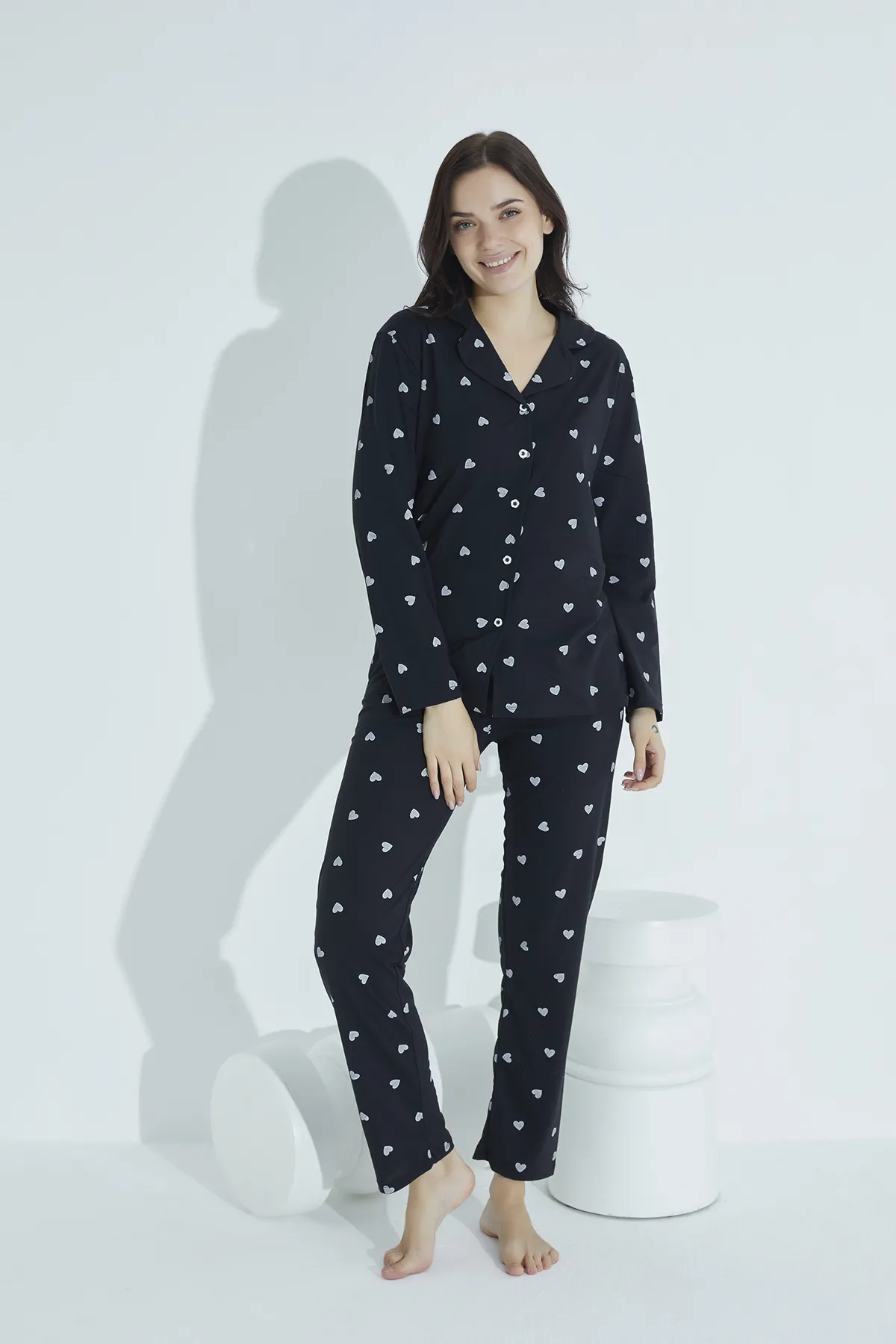 ELİTOL  Pyjama-Set mit Knöpfen