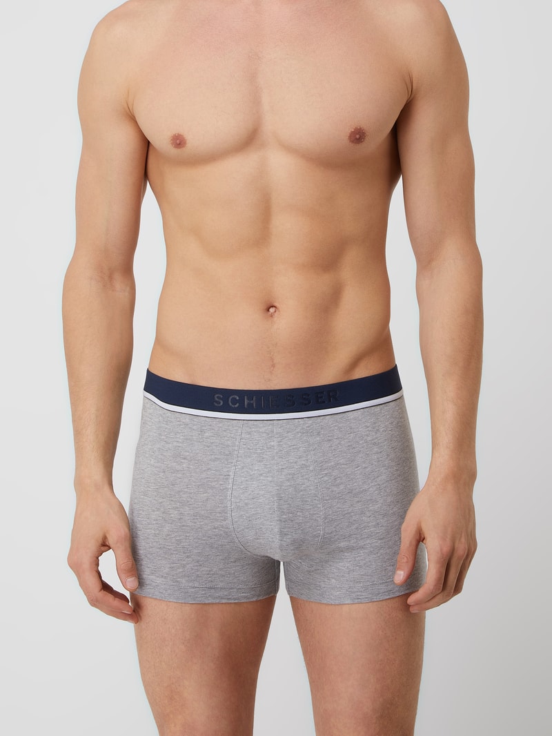 Trunks mit Stretch-Anteil im 3er-Pack in mittelgrau meliert