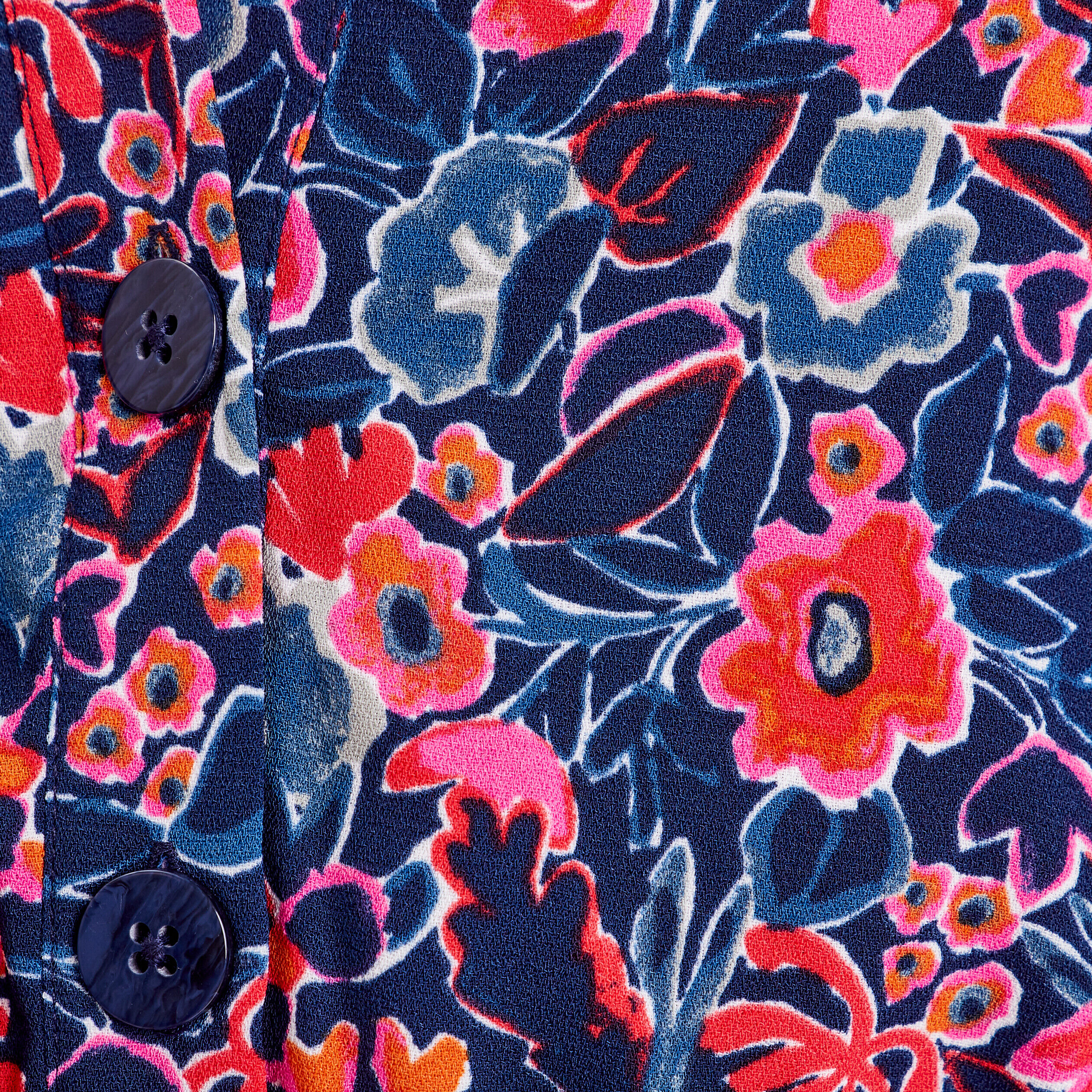 Robe évasée manches papillons bleu marine femme | Cache Cache