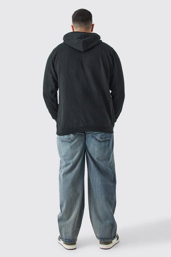 Plus lockere Jeans mit Reißverschluss-Saum