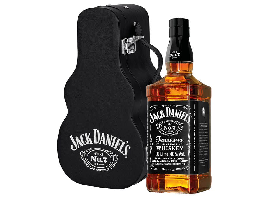 Old No. 7 Tennessee Whiskey Guitar Case Jack Daniel's 0,7 ℓ, Étui à...