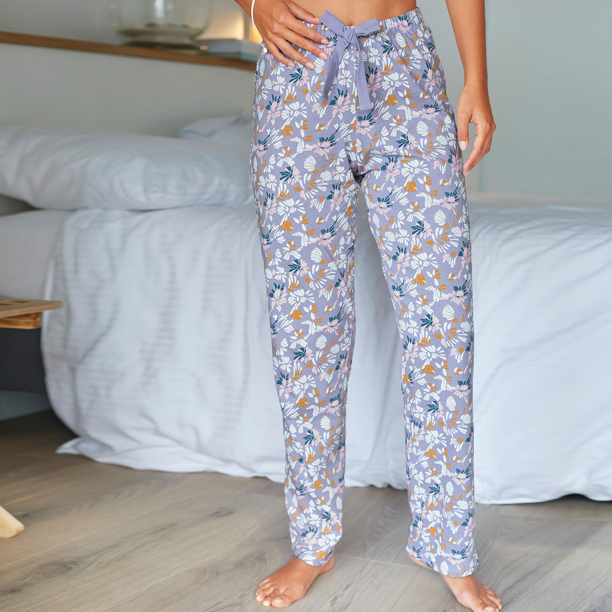 Pantalon pyjama coton imprimé 