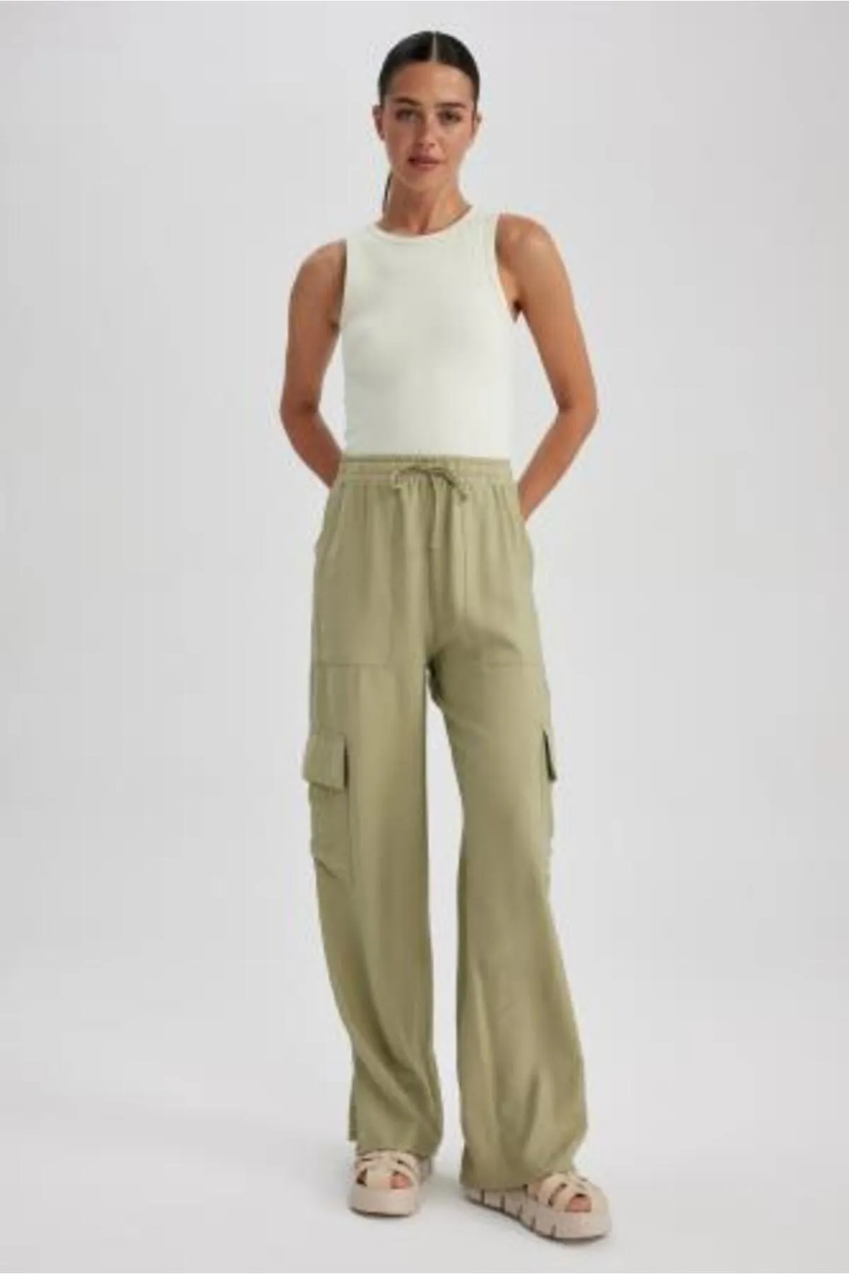 DeFacto  Weite Beintasche, hohe Taille, weites Bein, lange Hose A9212ax23sm