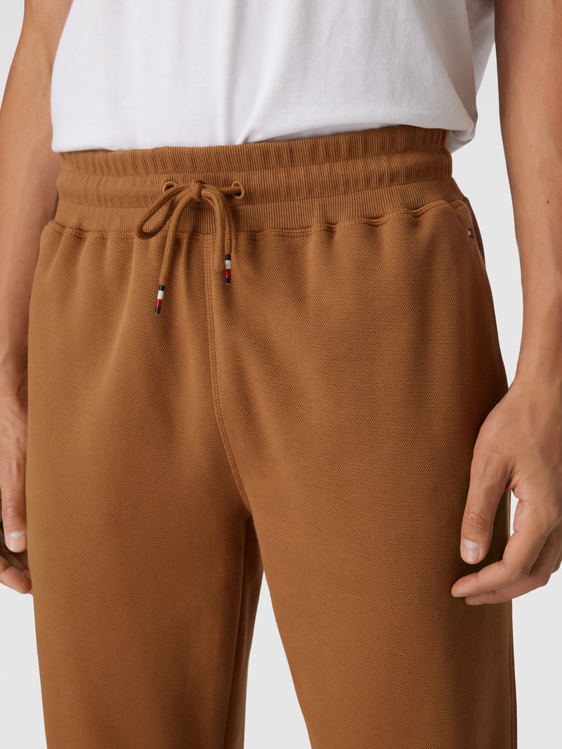 Sweathose mit Tunnelzug Modell 'TRACK PANT' in camel