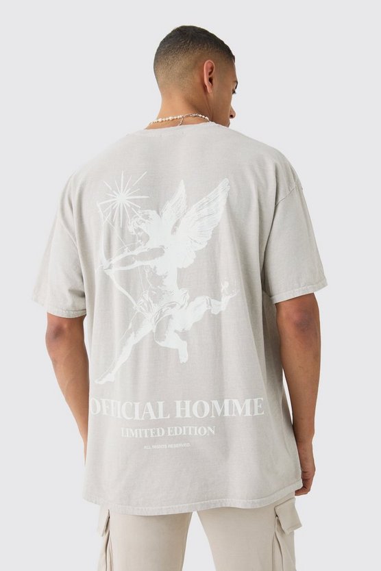 Oversize T-Shirt mit Renaissance-Print