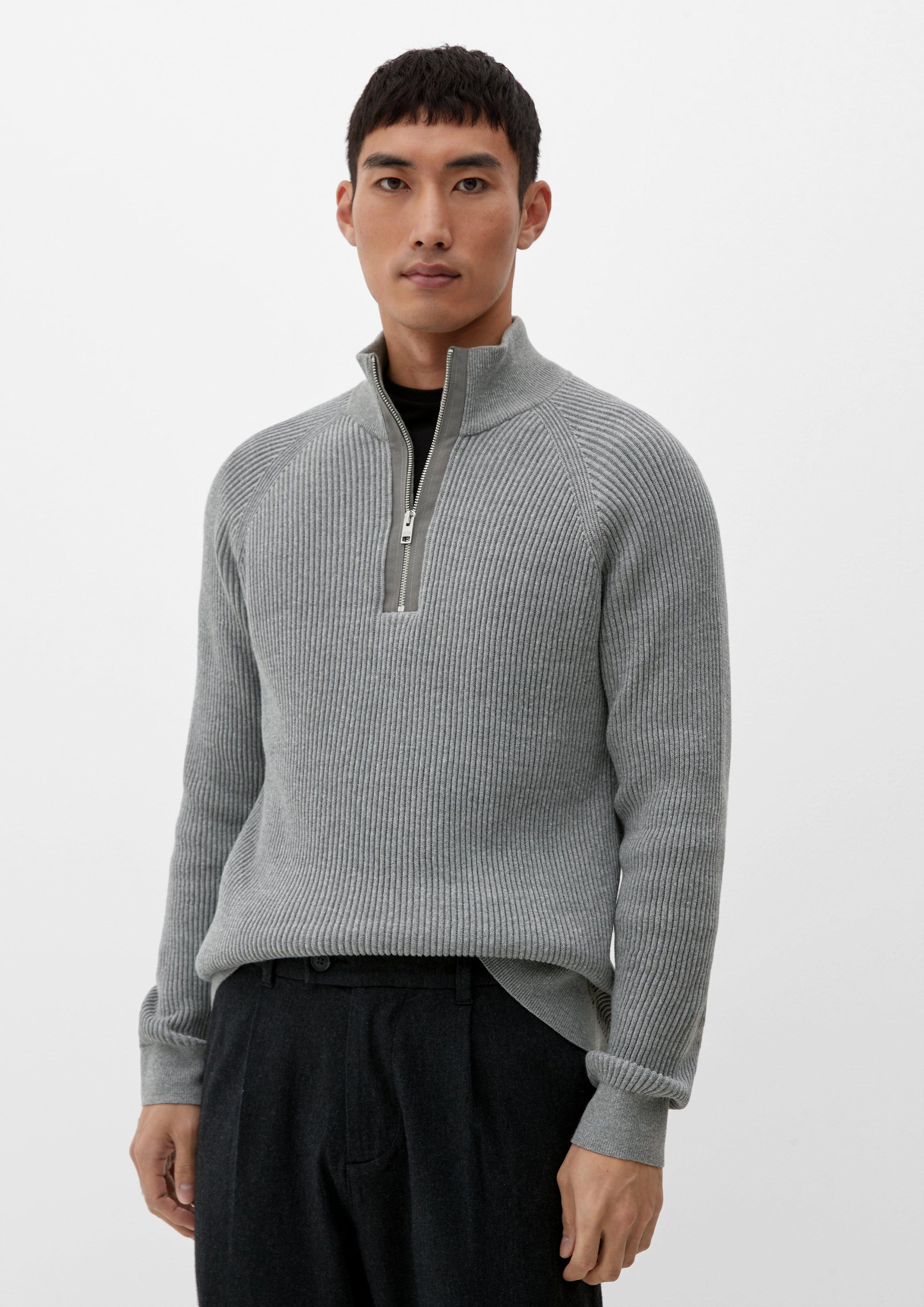 Strickpullover mit Half-Zip  2124529-9730