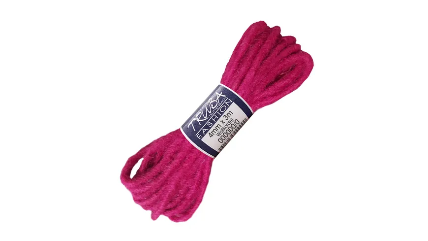 TRUBA Wollkordel 100%-Natur fuchsia 3 m fuchsia