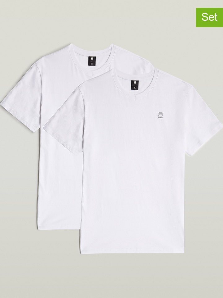 G-Star 2er-Set: Shirts in Weiß günstig kaufen