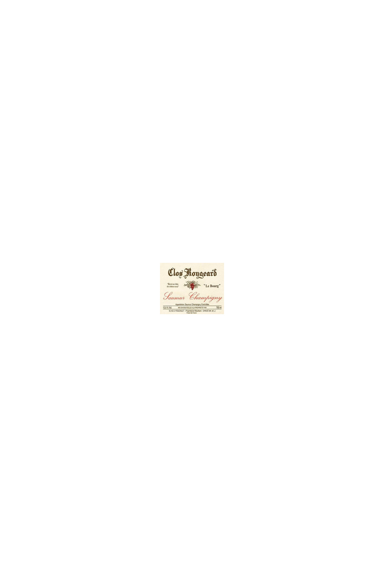 Clos Rougeard, Le Bourg 2003, Saumur Champigny