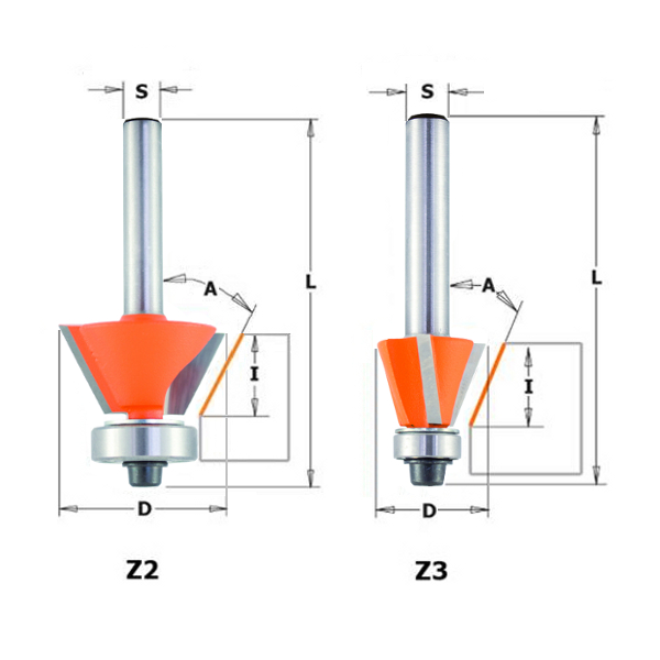 CMT 909.260.11 Kantfri 30° kratleder 26 x 8,5 mm skaft 8 mm